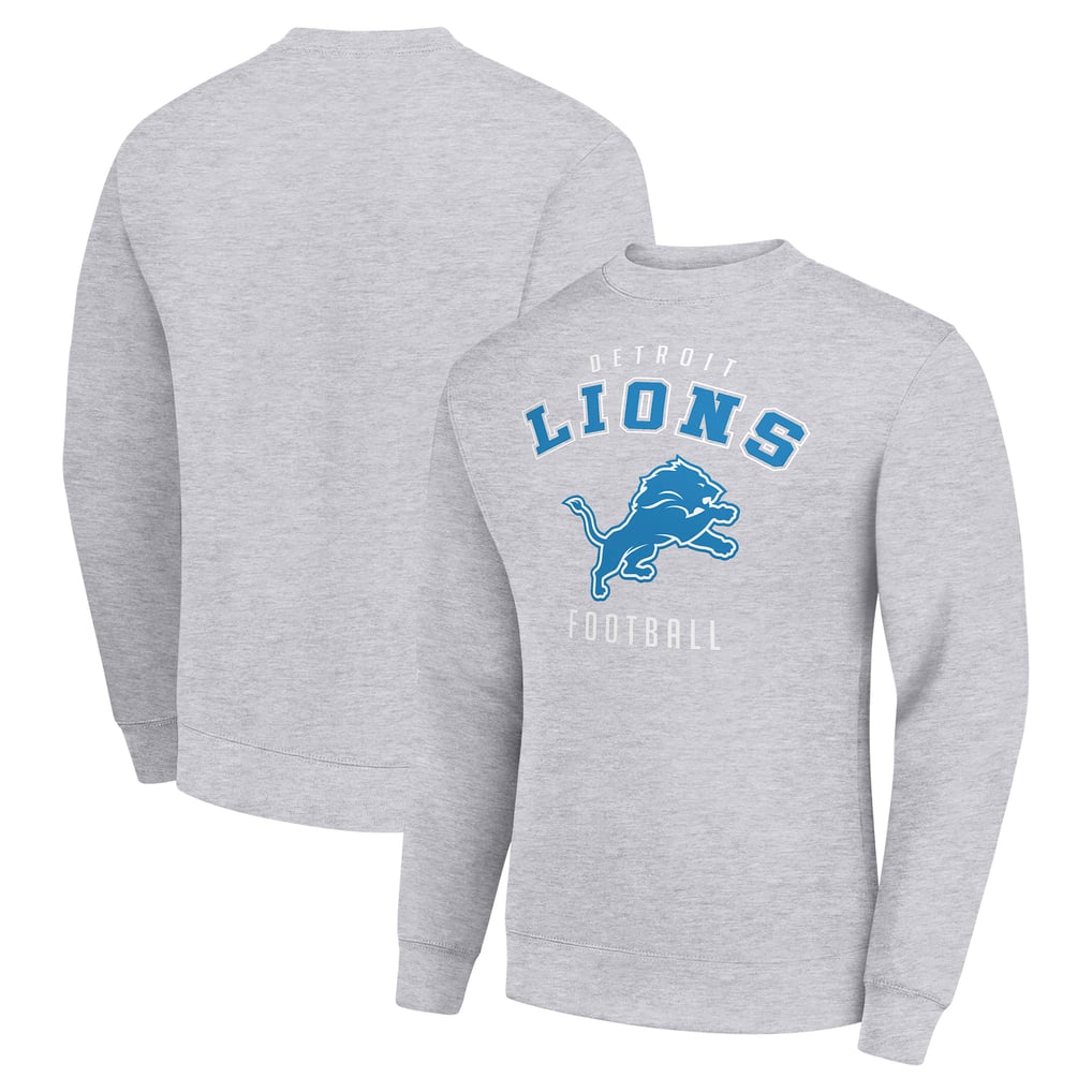 Detroit Lions Starter Team Logo Pullover Sweatshirt - Heather Gray