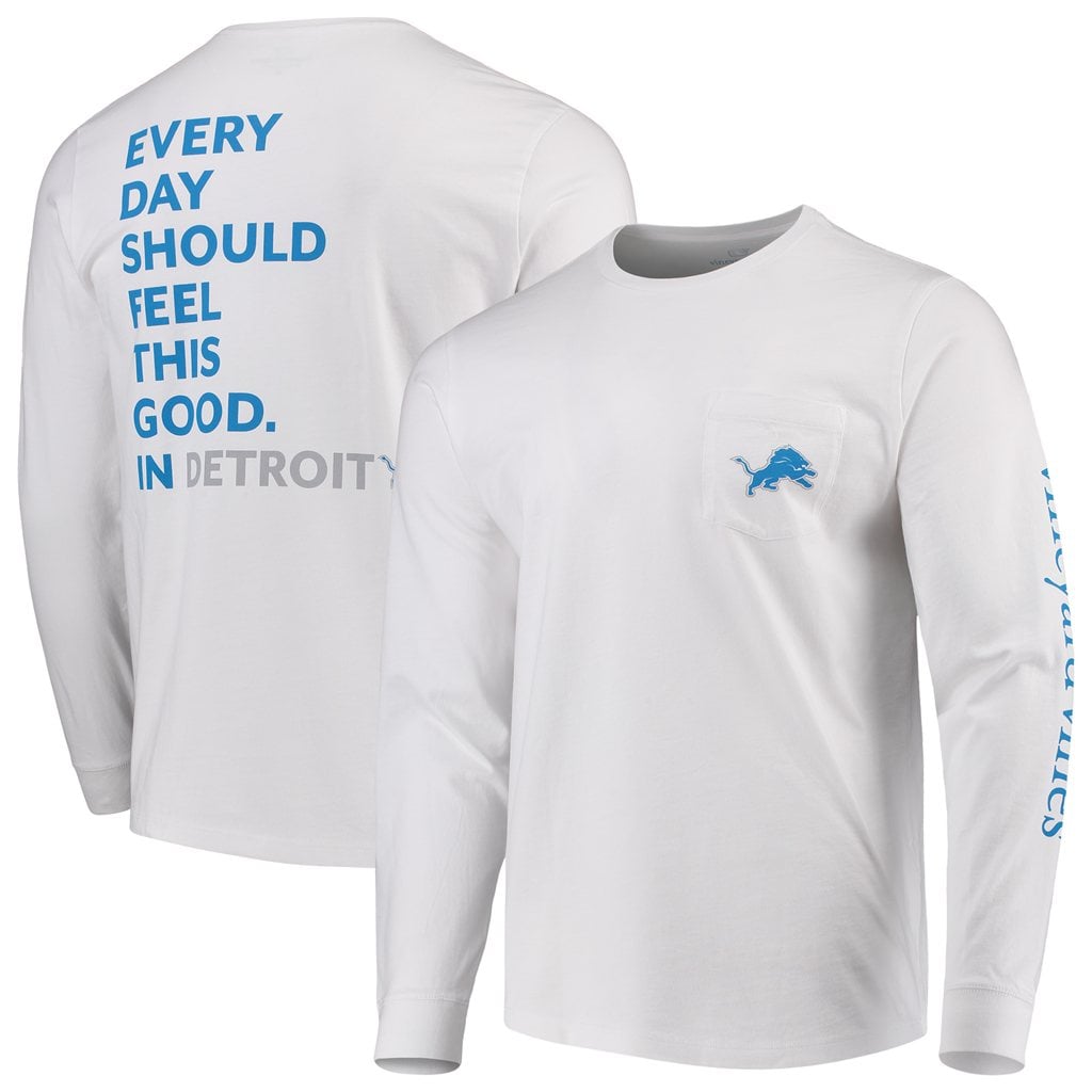 Men's Vineyard Vines White Detroit Lions Every Day Should Feel
