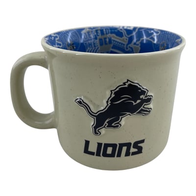 Detroit Lions Pegasus 17oz. 3-D Mashup Stone Ceramic Mug