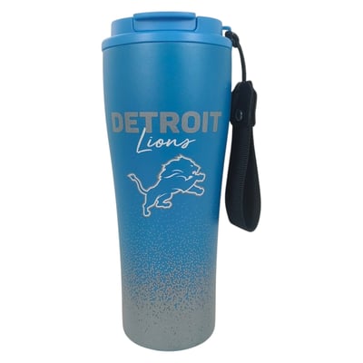 Detroit Lions Pegasus 20oz Splatter Script Stainless Steel ProSip Coffee Cup with Strap