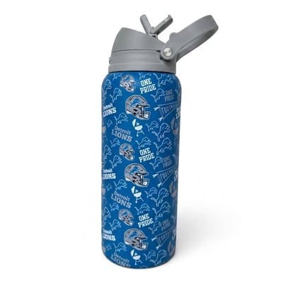 Detroit Lions Pegasus 32oz. Game Day Pennant Stainless Steel ProPress Water Bottle