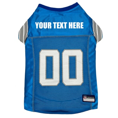 Detroit Lions Pets First Personalized Pet Jersey - Blue