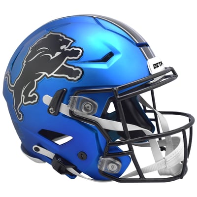 #1 Detroit Lions Riddell 2024 On-Field Alternate Speed Flex Authentic Helmet