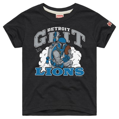  Detroit Lions Homage Toddler NFL x Star Wars Dark Side Tri-Blend T-Shirt - Charcoal