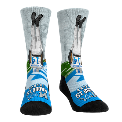 Amon-Ra St. Brown Detroit Lions Rock Em Unisex Player Celebration Crew Socks