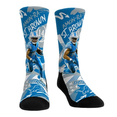 Amon-Ra St. Brown Detroit Lions Rock Em Unisex Playmaker Crew Socks