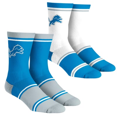 Detroit Lions Rock Em Unisex Two-Pack Team Color Crew Socks - Blue
