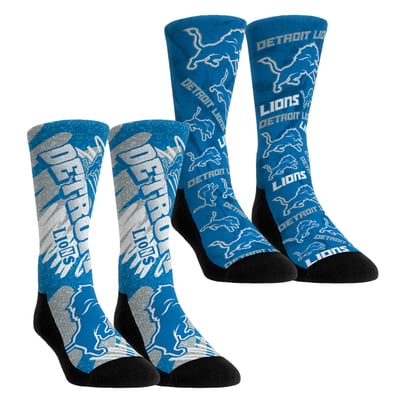 Detroit Lions Rock Em Unisex Team Blast Two-Pack Crew Socks