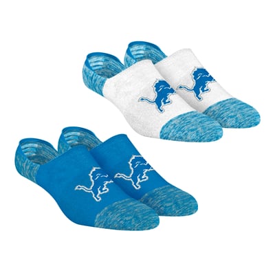 Detroit Lions Rock Em Unisex Two-Pack Marl No-Show Socks