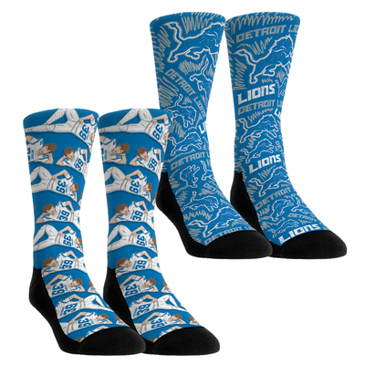 Jake Bates Detroit Lions Rock Em Unisex 2-Pack Stretching Crew Socks Set