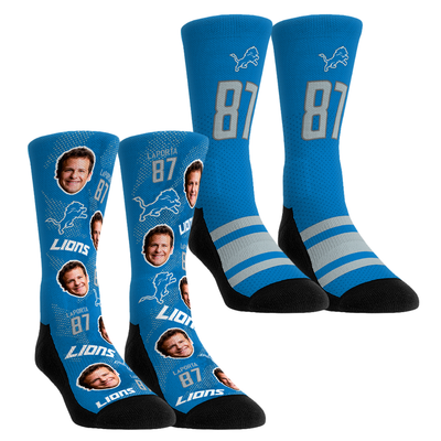Sam LaPorta Detroit Lions Rock Em Unisex Player Football Guy Two-Pack Crew Sock Set