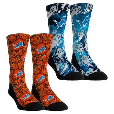 Detroit Lions Rock Em Socks Unisex Halloween Crew Socks 2-Pack Set