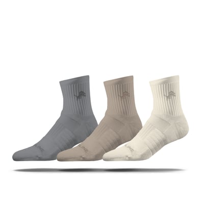 Detroit Lions Strideline Unisex Three-Pack Neutrals Half Calf Sock Set