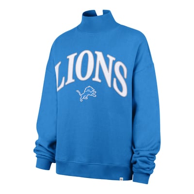 Detroit Lions '47 Women's Plus Size Vantage Mock Neck Pullover - Blue