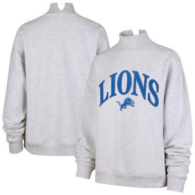 Detroit Lions '47 Women's Vantage Mock Neck Pullover Sweatshirt - Heather Gray