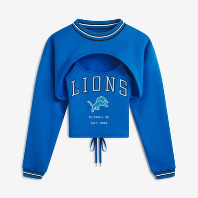  Detroit Lions Off Season x NFL Women's Fleece Shrug Cami - Blue