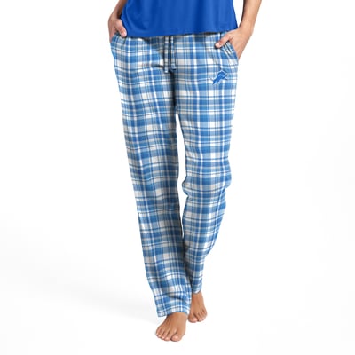  Detroit Lions Concepts Sport Women's Medley Plaid Pants - Blue