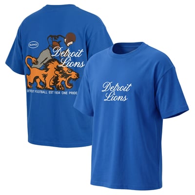  Detroit Lions Kiloh + Co. Women's Oversized T-Shirt - Blue