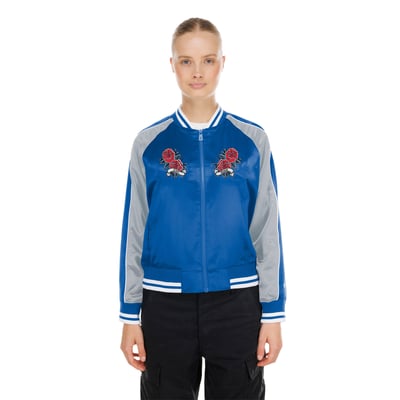  Detroit Lions New Era Women's Lifestyle Satin Jacket - Blue