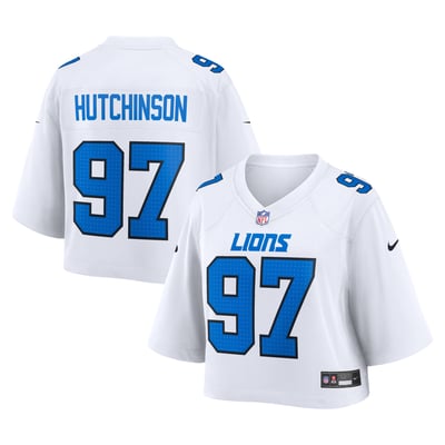 Aidan Hutchinson Detroit Lions Nike Women's Cropped Fashion Game Jersey - White