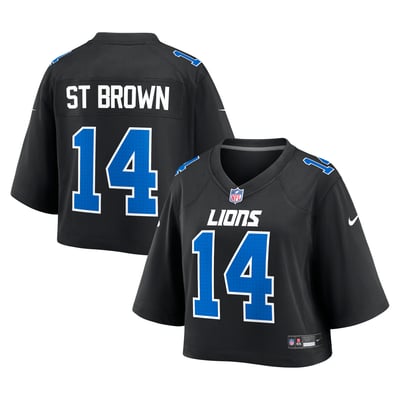 Amon-Ra St. Brown Detroit Lions Nike Women's Cropped Fashion Game Jersey - Black