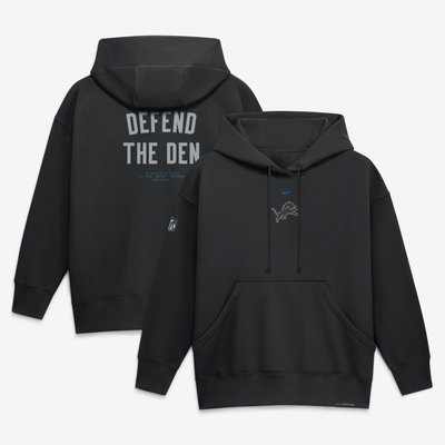  Detroit Lions Nike Women's 2026 Rivalries Collection Oversized Pullover Hoodie - Black