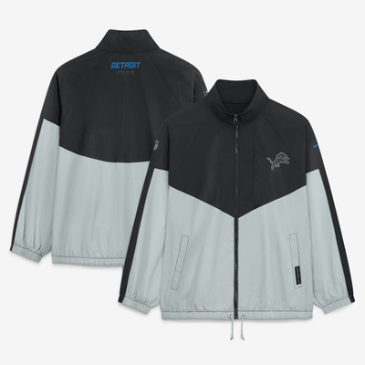  Detroit Lions Nike Women's 2026 Rivalries Collection Oversized Full-Zip Jacket - Black/Gray