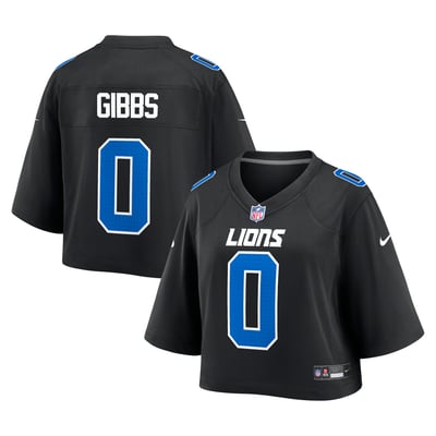 Jahmyr Gibbs Detroit Lions Nike Women's Cropped Fashion Game Jersey - Black