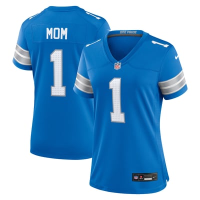 Number 1 Mom Detroit Lions Nike Women's Game Jersey - Blue