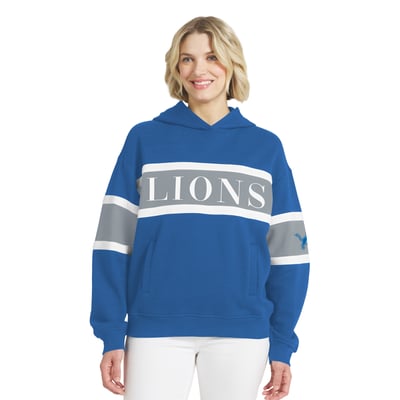  Detroit Lions WEAR by Erin Andrews Women's Stripe Hoodie - Blue