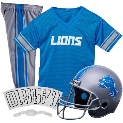 Detroit Lions Franklin Sports Youth NFL Deluxe Uniform Set - Blue
