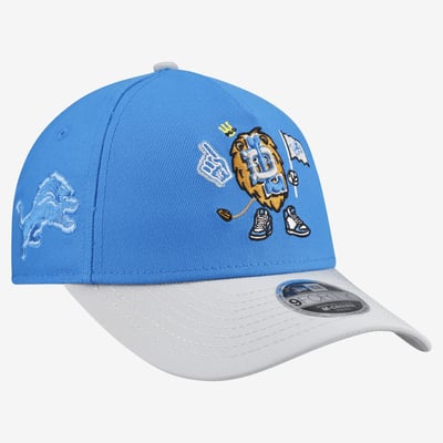 Detroit Lions New Era Youth Cartoon A-Frame 9FORTY Adjustable Hat - Blue

