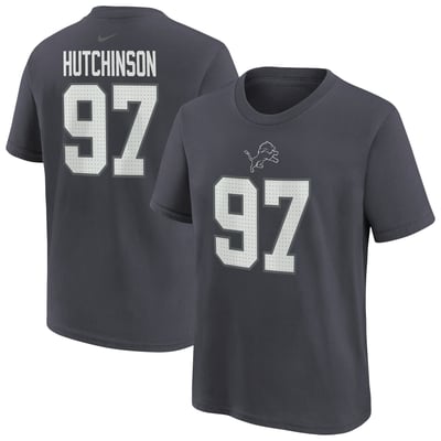 Aidan Hutchinson Detroit Lions Nike Youth Name & Number T-Shirt - Anthracite
