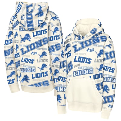 Detroit Lions Outerstuff Youth Shake & Bake Hoodie - Cream