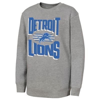 Detroit Lions Outerstuff Youth Jet Stream Sweatshirt - Gray