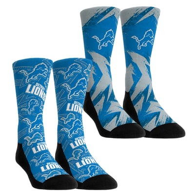  Detroit Lions Rock Em Youth Game Day Two-Pack Crew Sock Set - Blue