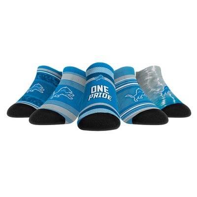  Detroit Lions Rock Em Youth Super Fan Five-Pack Low-Cut Socks Set - 
