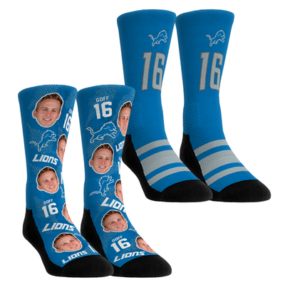 Jared Goff Detroit Lions Rock Em Youth Player Football Guy Two-Pack Crew Sock Set