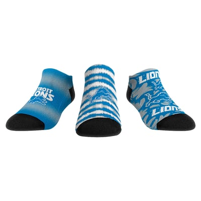  Detroit Lions Rock Em Youth Make Some Noise Three-Pack Low-Cut Socks Set - Light Blue