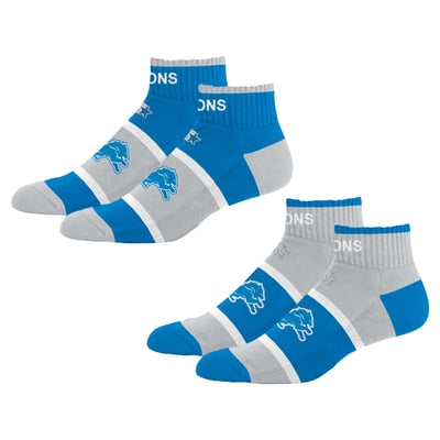 Detroit Lions Starter Youth Season Opener Two-Pack Quarter Socks Set - Blue
