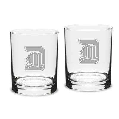 Detroit Mercy Titans Team 14oz. 2-Piece Classic Double Old-Fashioned Glass Set