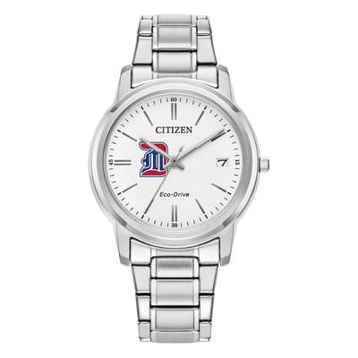  Detroit Mercy Titans Citizen Watch Women's Eco-Drive White Dial Stainless Steel Watch - Silver