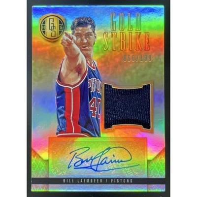 2014-15 Gold Standard Gold Strike Jersey #3 Bill Laimbeer Auto /199