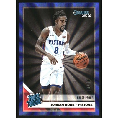 2019-20 Donruss Press Proof Blue Laser #246 Jordan Bone RR