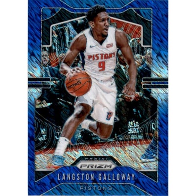 2019-20 Panini Prizm Prizms Premium Blue Shimmer #94 Langston Galloway