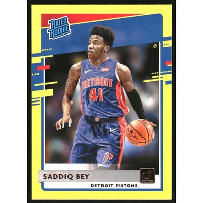 2020-21 Donruss Yellow Flood #210 Saddiq Bey RR