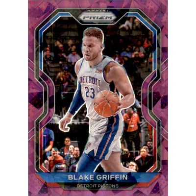 2020-21 Panini Prizm Prizms Purple Ice #62 Blake Griffin