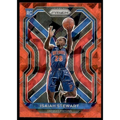 2020-21 Panini Prizm Prizms Red Ice #254 Isaiah Stewart