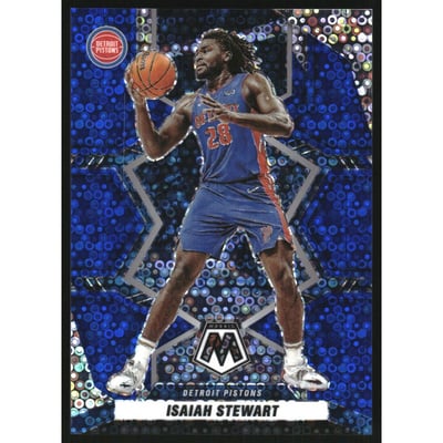 2021-22 Panini Mosaic Mosaic Fast Break Blue #71 Isaiah Stewart