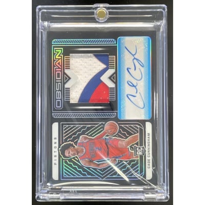 2021-22 Panini Obsidian Electric Etch Blue FOTL #207 Cade Cunningham RC Auto /16